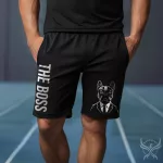 The boss - Francia bulldog  / Fekete pulóver + fekete rövidnadrág + edzőtáska