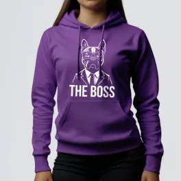 The boss - Francia bulldog női pulóver / Lila