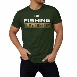 Fishing is my therapy - Férfi póló / Army