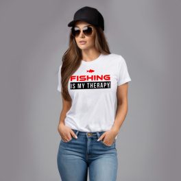 Fishing is my therapy - Női póló / Fehér