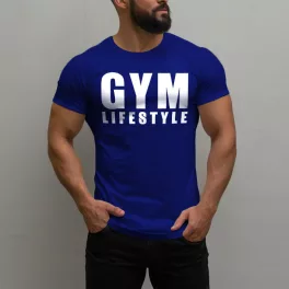 Gym lifestyle férfi póló / Kék