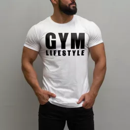 Gym lifestyle férfi póló / Fehér