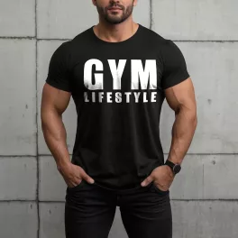 Gym lifestyle férfi póló / Fekete