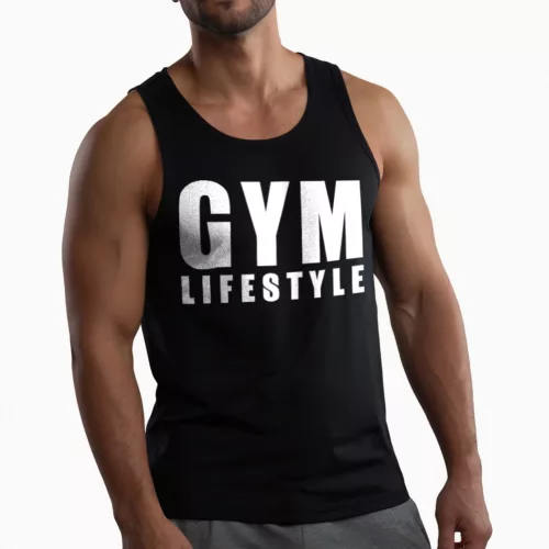 Gym lifestyle fekete classicfit trikó 