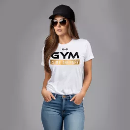 Gym is my therapy - Női póló / Fehér
