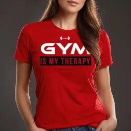 Gym is my therapy - Női póló / Piros