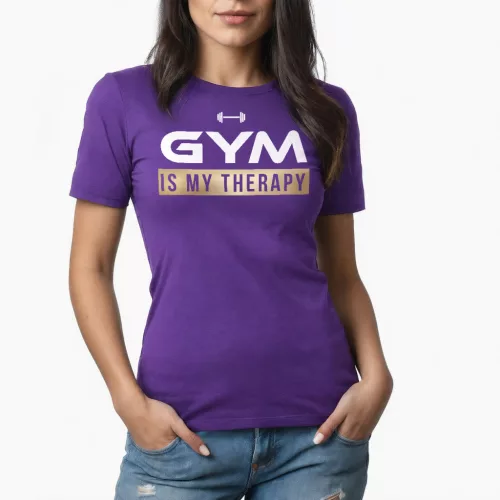 Gym is my therapy - Női póló / Lila