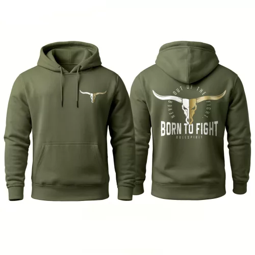 Born to fight - Bullspirit PRÉMIUM pulóver / Army