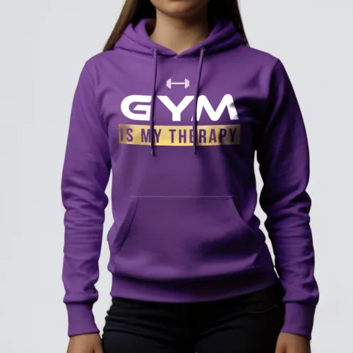 Gym is my therapy - Női pulóver / Lila