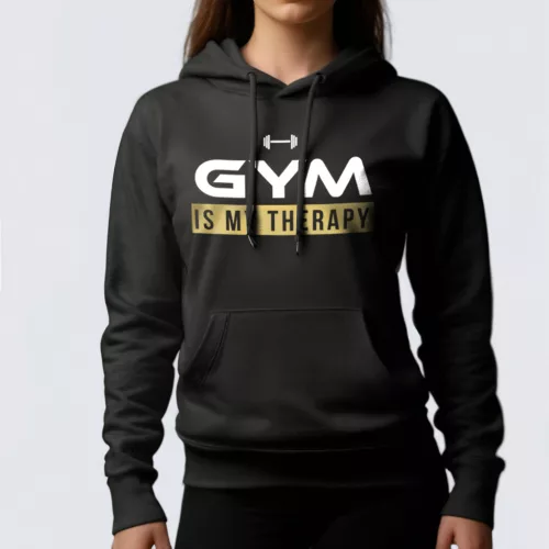 Gym is my therapy - Női pulóver / Fekete