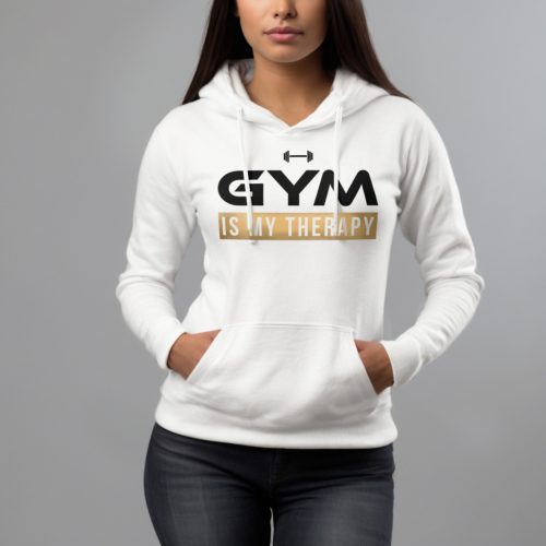 Gym is my therapy - Női pulóver / Fehér