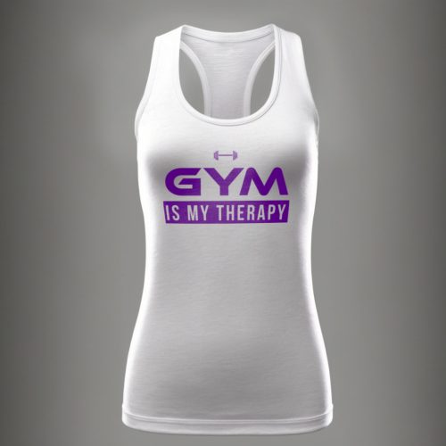 Gym is my therapy - Női trikó / Fehér