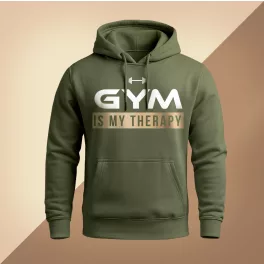 Gym is my therapy PRÉMIUM pulóver / Army