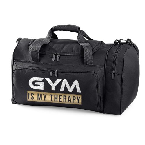 Gym is my therapy edzőtáska / Fekete