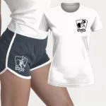 Hero - Németjuhász női fehér póló + szürke short
