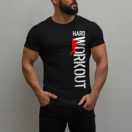 Hard Workout férfi póló / Fekete