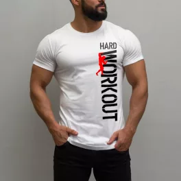 Hard Workout férfi póló / Fehér