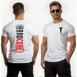 Hardcore gym férfi póló / Fehér