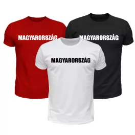   Magyarország férfi póló csomag - 3 db (Piros, fekete, fehér)