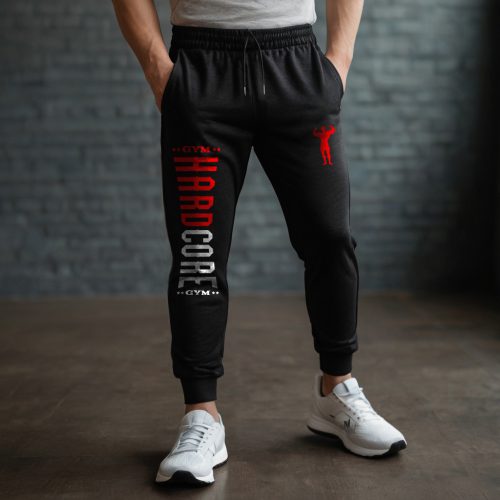 Hardcore gym fekete melegítőnadrág