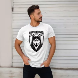   Hűségem kiérdemled, ha csak a szívedbe zársz be - Husky férfi póló / Fehér