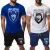 Hűségem kiérdemled, ha csak a szívedbe zársz be - Husky / Férfi póló (2db) + rövidnadrág (2db) / BLCK-NAVY-WHT