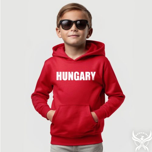 Hungary - Gyerek pulóver / Piros (univerzális fazon)