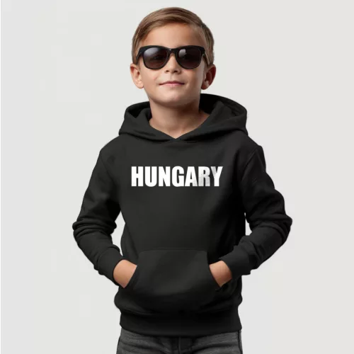 Hungary - Gyerek pulóver (univerzális fazon) / Fekete