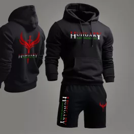 Hungary -  fekete pulóver + fekete rövidnadrág 