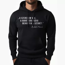   A szerelem vak, a barátság pedig behunyja a szemét. - Pulóver / Fekete