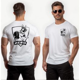 Hero - Németjuhász / fehér férfi póló