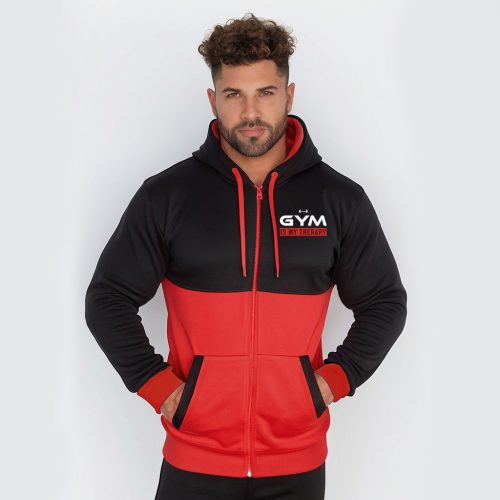 Gym is my therapy / Kontrasztos, cipzáras sportfelső