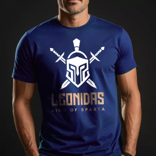 Leonidas - King of Sparta férfi póló / Kék