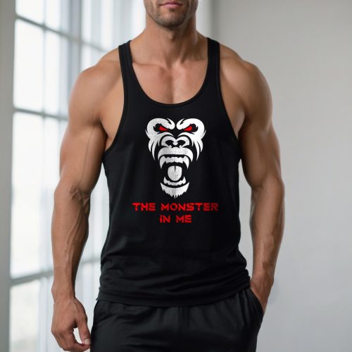 The monster in me - Fekete stringer trikó