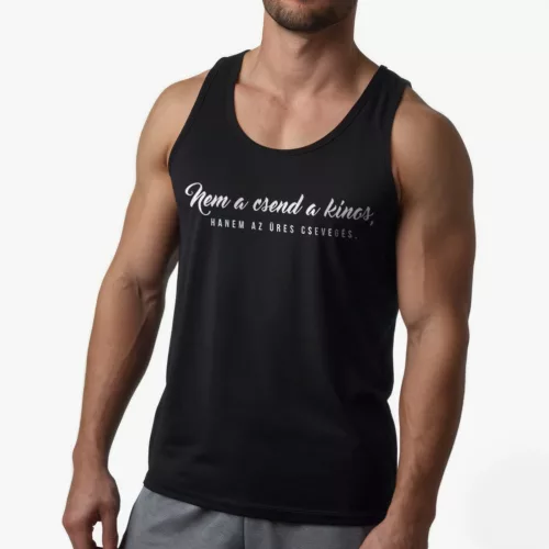 Nem a csend a kínos, hanem az üres csevegés. / Fekete classicfit trikó