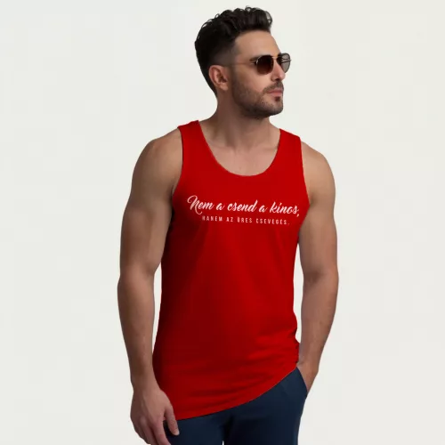 Nem a csend a kínos, hanem az üres csevegés. / Piros classicfit trikó