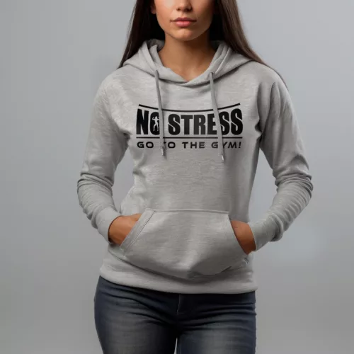 No stress go to the gym! - Női pulóver / Szürke