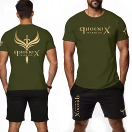   Phoenix warrior férfi póló + rövidnadrág / Army - fekete