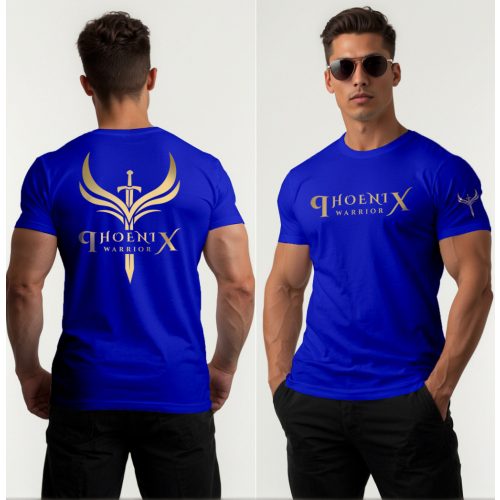 Phoenix warrior férfi póló / Kék