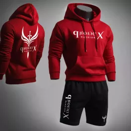 Phoenix warrior piros pulóver + fekete rövidnadrág 