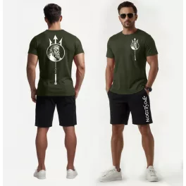 Poseidon férfi póló + rövidnadrág / Army - fekete