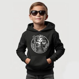 Poseidon Junior - Gyerek pulóver / Fekete