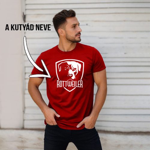 Egyedi rottweiler férfi póló 
