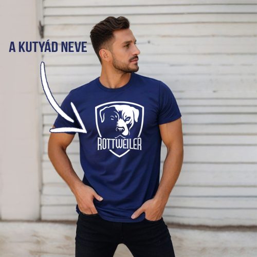 Egyedi rottweiler férfi póló 