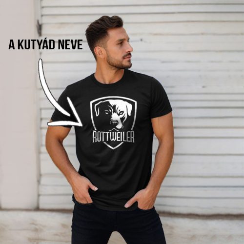 Egyedi rottweiler férfi póló 