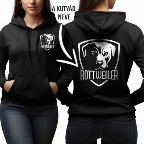Rottweiler női pulóver - A saját kutyád nevével 