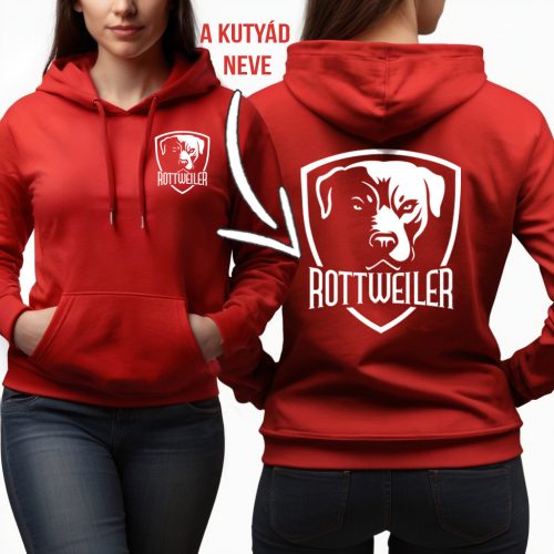 Rottweiler női pulóver - A saját kutyád nevével 