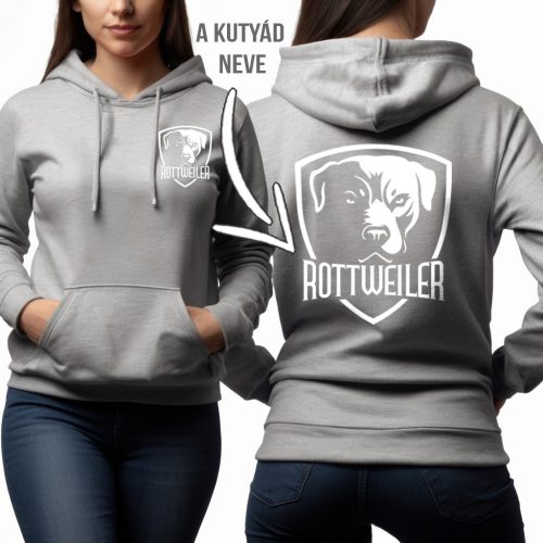 Rottweiler női pulóver - A saját kutyád nevével 