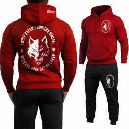   A wolf doesn't concern himself with the opinions of sheep. Melegítő szett / Piros-fekete