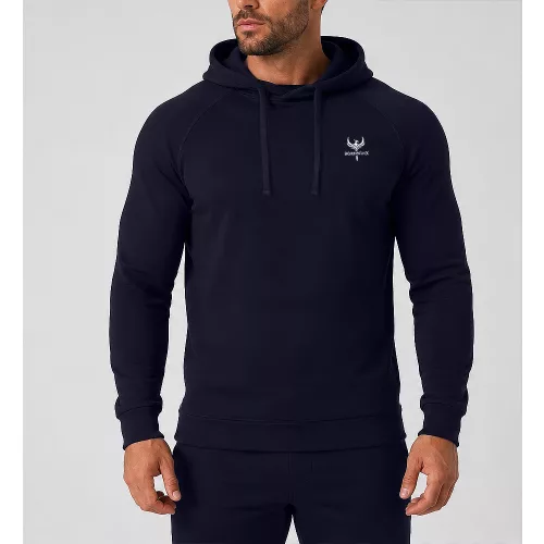 BornwinX férfi kapucnis sportpulóver / Navy